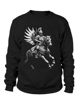 Bluza Męska Husarz Na Koniu Czarna - Śmieszne T-Shirty z Nadrukami ?