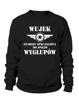 Bluza Męska Wujek Specjalista Do Spraw Wygłupów - Śmieszne T-Shirty z Nadrukami ?