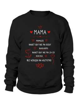 Bluza Damska Mama Pomoże - Śmieszne T-Shirty z Nadrukami ?