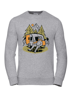 Bluza Damska Camping w Górach Szara - Śmieszne T-Shirty z Nadrukami ?