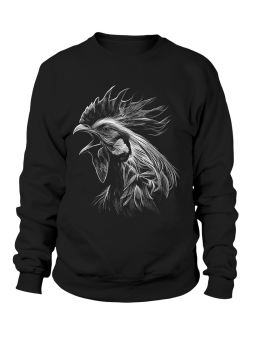 Bluza Męska Realistyczny Kogut Czarna - Śmieszne T-Shirty z Nadrukami ?