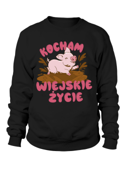 Bluza Damska Kocham Wiejskie Życie - Śmieszne T-Shirty z Nadrukami ?