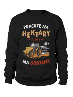 Bluza Męska Pracuję Na Hektary - Śmieszne T-Shirty z Nadrukami ?