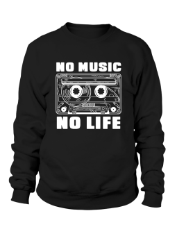 Bluza Damska No Music No Life - Śmieszne T-Shirty z Nadrukami ?