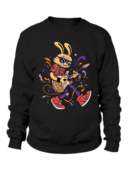 Bluza Damska Zając z Gitarą - Śmieszne T-Shirty z Nadrukami ?