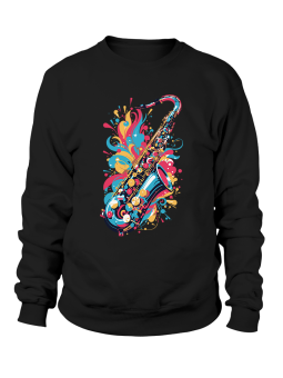Bluza Męska Kolorowy Saksofon - Śmieszne T-Shirty z Nadrukami ?