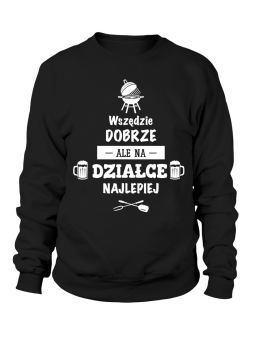 Bluza Damska Wszędzie Dobrze Ale Na Działce Najlepiej - Śmieszne T-Shirty z Nadrukami ?