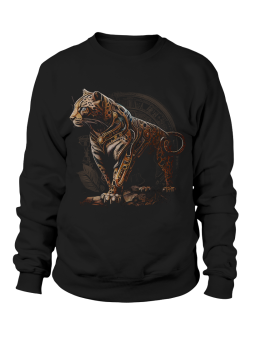 Bluza Męska Steampunk Jaguar Czarna - Śmieszne T-Shirty z Nadrukami ?