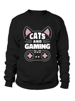 Bluza Damska Cats And Gaming - Śmieszne T-Shirty z Nadrukami ?