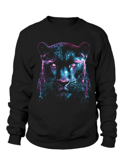 Bluza Męska Neonowa Pantera Czarna - Śmieszne T-Shirty z Nadrukami ?