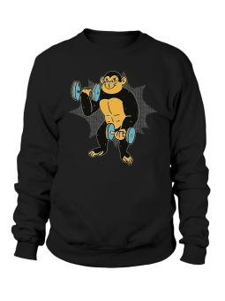 Bluza Damska Trenująca Małpa - Śmieszne T-Shirty z Nadrukami ?