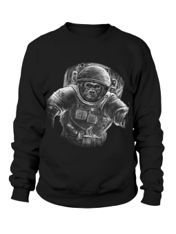 Bluza Męska Goryl Astronauta  Czarna - Śmieszne T-Shirty z Nadrukami ?