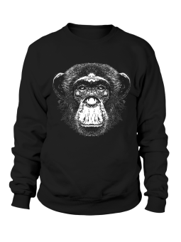 Bluza Męska Szympans Czarna - Śmieszne T-Shirty z Nadrukami ?