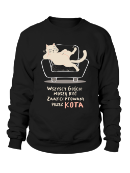 Bluza Męska Goście Zaakceptowani Przez Kota - Śmieszne T-Shirty z Nadrukami ?