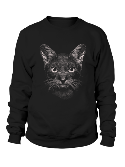 Bluza Męska Realistyczny Kot Czarna - Śmieszne T-Shirty z Nadrukami ?