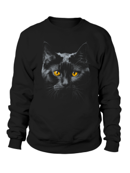 Bluza Męska Realistyczny Czarny Kot Czarna - Śmieszne T-Shirty z Nadrukami ?