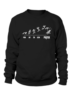 Bluza Damska Ewolucja Tygodnia - Śmieszne T-Shirty z Nadrukami ?