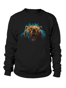 Bluza Męska Niedźwiedź Bolt Czarna - Śmieszne T-Shirty z Nadrukami ?