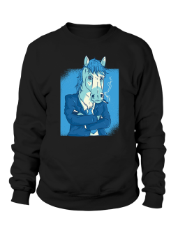 Bluza Damska Koń w Garniturze Czarna - Śmieszne T-Shirty z Nadrukami ?