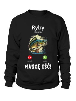 Bluza Męska Ryby Dzwonią - Śmieszne T-Shirty z Nadrukami ?