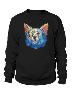 Bluza Damska Pies Collie Watercolor Czarna - Śmieszne T-Shirty z Nadrukami ?