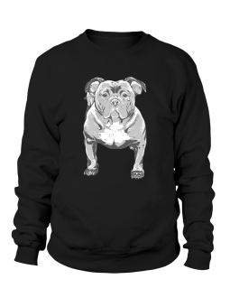 Bluza Męska Pies Bulldog Amerykański Czarna - Śmieszne T-Shirty z Nadrukami ?