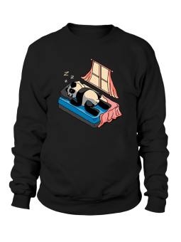 Bluza Męska Śpiąca Panda Czarna - Śmieszne T-Shirty z Nadrukami ?