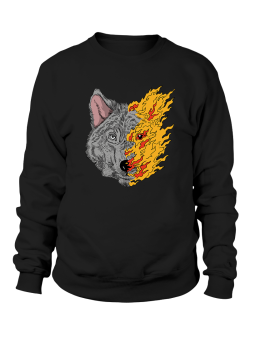 Bluza Męska Palący Wilk - Śmieszne T-Shirty z Nadrukami ?