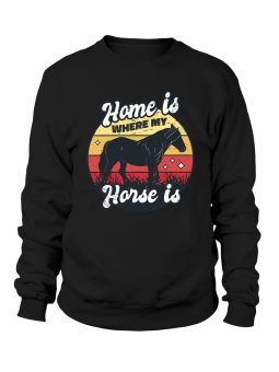 Bluza Damska Mój Dom Tam Gdzie Mój Koń - Śmieszne T-Shirty z Nadrukami ?