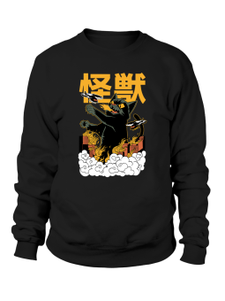 Bluza Męska Anime Kot Kaiju - Śmieszne T-Shirty z Nadrukami ?
