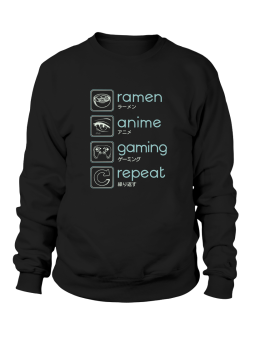 Bluza Męska Anime Dla Gracza Czarna - Śmieszne T-Shirty z Nadrukami ?