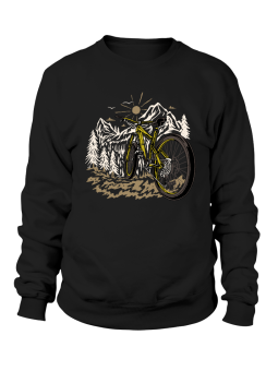 Bluza Męska Rower Góry Słońce Czarna - Śmieszne T-Shirty z Nadrukami ?