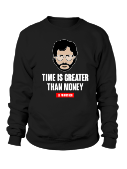 Bluza Męska Time is Greater Than Money - Śmieszne T-Shirty z Nadrukami ?