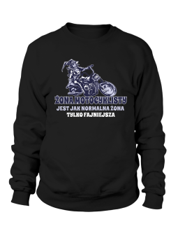 Bluza Damska Żona Motocyklisty Czarna - Śmieszne T-Shirty z Nadrukami ?