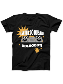Koszulka Koszulka Damska Lecimy Do Dubaju Czarna - Śmieszne T-Shirty z Nadrukami ?