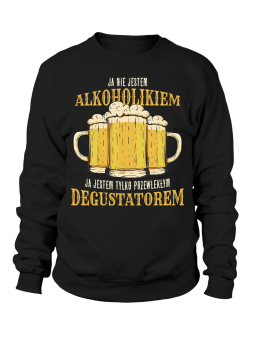 Bluza Męska Ja Nie Jestem Alkoholikiem Czarna - Śmieszne T-Shirty z Nadrukami ?