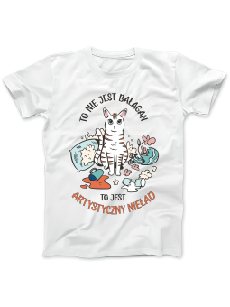 Koszulka Koszulka Damska To Nie Jest Bałagan Biała - Śmieszne T-Shirty z Nadrukami ?