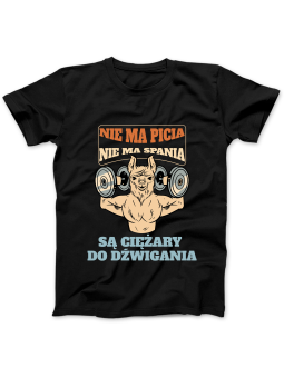 Koszulka Koszulka Damska Ciężary Do Dźwigania Czarna - Śmieszne T-Shirty z Nadrukami ?