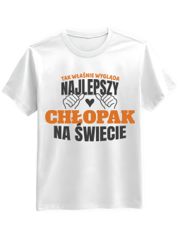 Koszulka Koszulka Męska Tak Wygląda Najlepszy Chłopak Biała - Śmieszne T-Shirty z Nadrukami ?