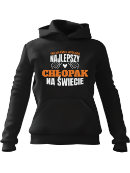 Bluza Męska z kapturem Tak Wygląda Najlepszy Chłopak Czarna - Śmieszne gadżety z Nadrukami ?