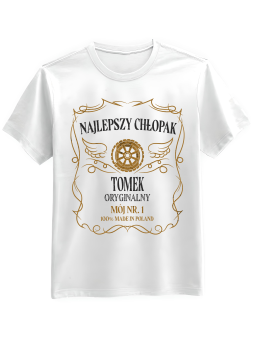 Koszulka Koszulka Męska Najlepszy Chłopak [WYBIERZ IMIĘ] - Śmieszne T-Shirty z Nadrukami ?