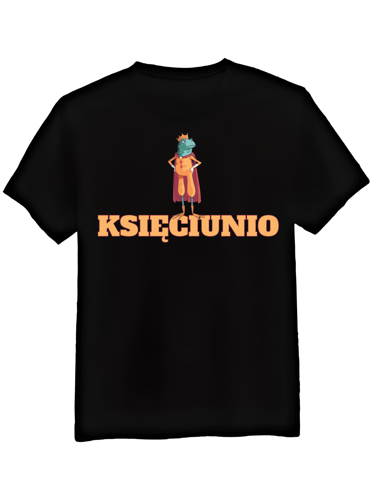 Koszulka Koszulka Męska Księciunio Czarna - Śmieszne T-Shirty z Nadrukami ?