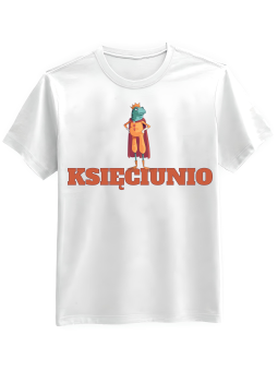 Koszulka Koszulka Męska Księciunio Biała - Śmieszne T-Shirty z Nadrukami ?