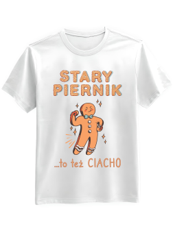 Koszulka Koszulka Męska Stary Piernik Biała - Śmieszne T-Shirty z Nadrukami ?