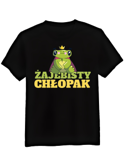 Koszulka Koszulka Męska Żajebisty Chłopak Czarna - Śmieszne T-Shirty z Nadrukami ?
