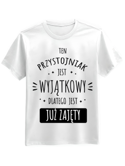 Koszulka Koszulka Męska Wyjątkowy Przystojniak Biała - Śmieszne T-Shirty z Nadrukami ?