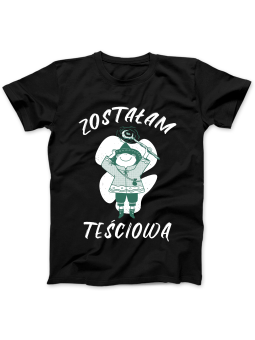 Koszulka Koszulka Damska Zostałam Teściową Czarna - Śmieszne T-Shirty z Nadrukami ?