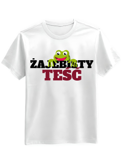 Koszulka Koszulka Męska Żajebisty Teść Biała - Śmieszne T-Shirty z Nadrukami ?