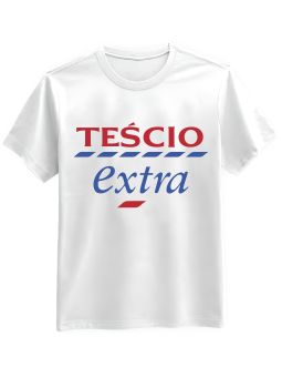 Koszulka Koszulka Męska Teścio Ekstra Biała - Śmieszne T-Shirty z Nadrukami ?