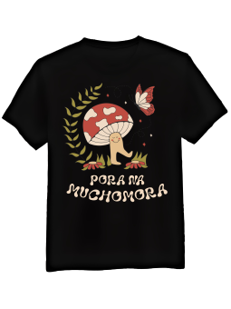 Koszulka Koszulka Męska Pora Na Muchomora Czarna - Śmieszne T-Shirty z Nadrukami ?